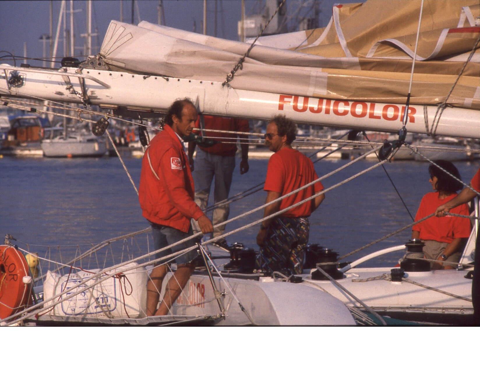 16- L'ami François Brillant dit Pollux avec Mike Birch sur Fujicolor au tour de l'Europe, 1989