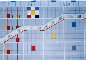 16. Escalade rouge-jaune-bleu