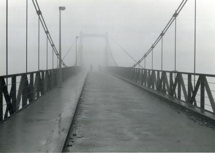 Tours, le pont de fil, 1977