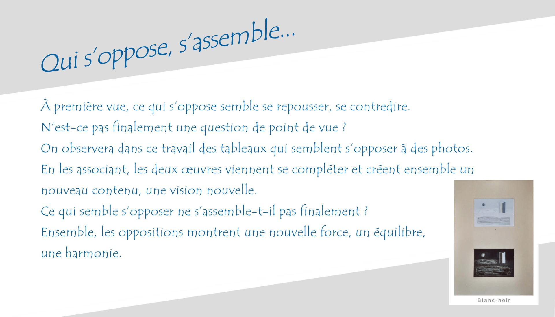 2 Qui s'oppose, s'assemble, texte, Marie Dugied